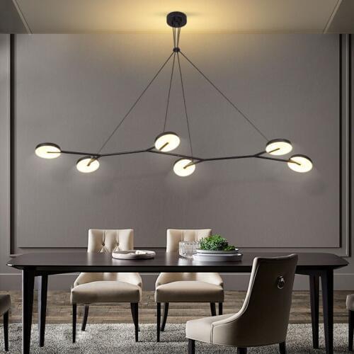 Nordic minimalist living room led chandelier modern restaurant bar counter hanging lights luxury cafe / gold /hanging lamp