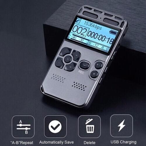 8GB 850mAh Super Capacity Voice Recorder USB Professional Dictaphone Digital Audio Voice Recorder With MP3, WMA