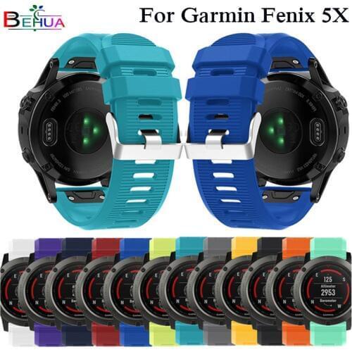 Silicagel Soft Quick Release Kit Easy fit Watchband For Garmin Fenix 5X/Fenix 3/Fenix 3 HR Replacement wrist Watch Strap Band