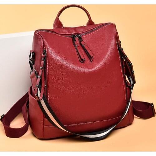 New Women Backpack High Quality PU Leather Backpacks Student Bagpack Casual Shoulder Bags Large Capacity Travel Backpack Mochila