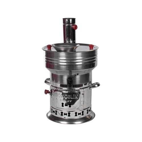 Stainless Steel Samovar Wood Burning Coal Camping Stove Teapot Outdoor Tableware Camping Accessories Coffee Machine Tablewar