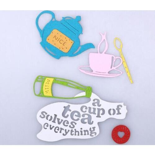 SCD588 Coffee Cups Metal Cutting Dies For Scrapbooking Stencils DIY Album Cards Decoration Embossing Folder Die Cuts Template