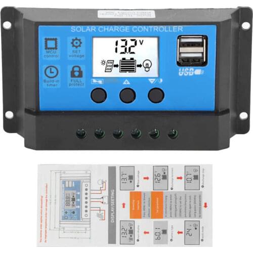 PWM Controller Solar Charge Controller 30A for Overload Protection With Dual Mosfet Reverse Current Protection