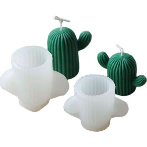Cactus Silicone Mold Scented Candle Mold Cake Decoration DIY Succulent Mousse Chocolate Bread Ice Tray Mold Candle Making Kit