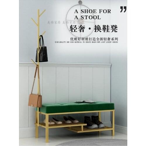 Change shoes, stool, hanger, one household, enter the door, coat rack, and wear shoes cabinet, soft cushion, door shoe rack