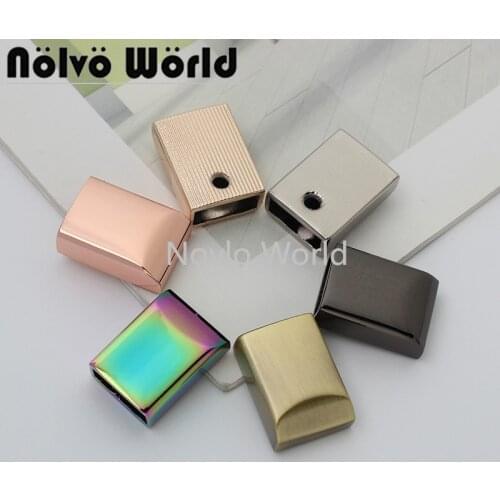 10-50pieces 7 colors 18*13mm rainbow color high quality decoration end clips with screws bags hardware