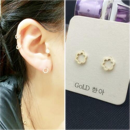 10pcs/lot Elegant Temperament Female Flower Shape Earrings Jewelry Simple Design Flower Earrings Jewelry