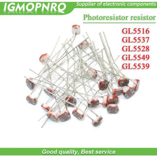 100pcs photoresistor resistor 5516 5537 5528 5549 5539 light dependent resistor photosensitive resistance IGMOPNRQ
