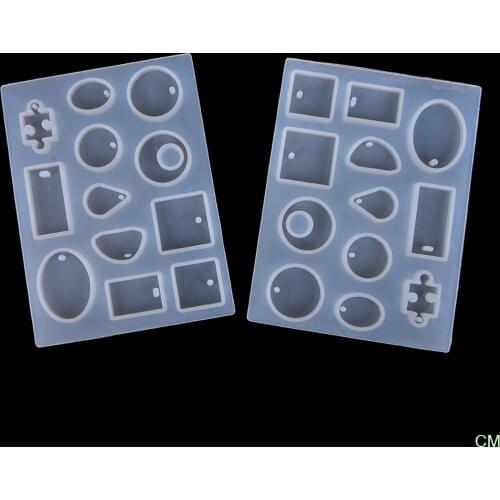 12 Designs Silicone Mold Cabochon Necklace Pendant Resin Jewelry Making Mould DIY Hand Craft Resin Crystal Epoxy Resin Molds