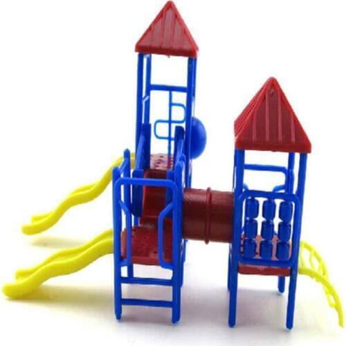 4sets 1:75-200 Architectural Playgroud Scale Slide Combination Kids Outdoor Toy Plastic Slide For Architecture Diorama