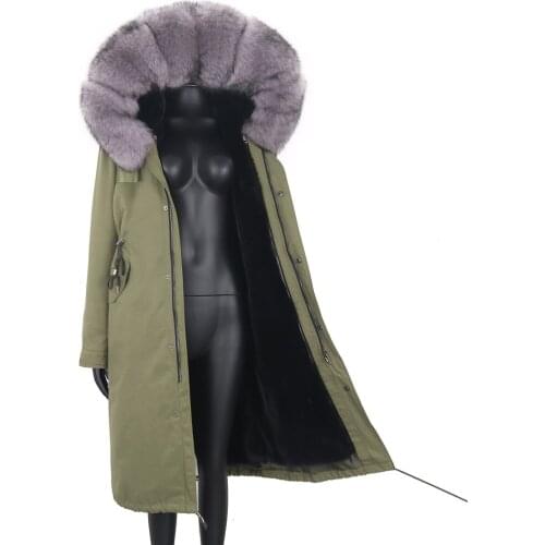 7XL Waterproof X-long Parka Winter Jacket Removable liner Real Fox Fur Coat Women Natural Fur Coat Thick Warm Outerwear 2021
