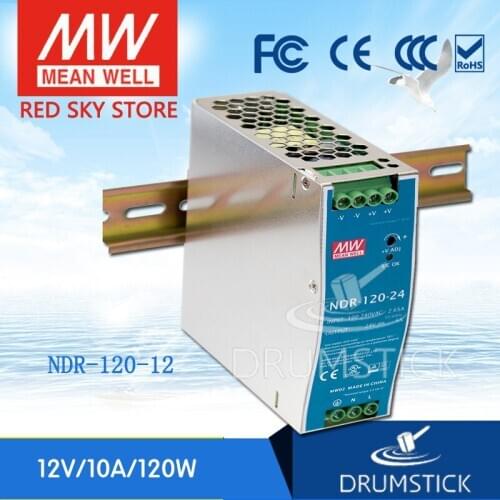 Friendly MEAN WELL 12Pack NDR-120-12 12V 10A meanwell NDR-120 12V 120W Single Output Industrial DIN Rail Power Supply