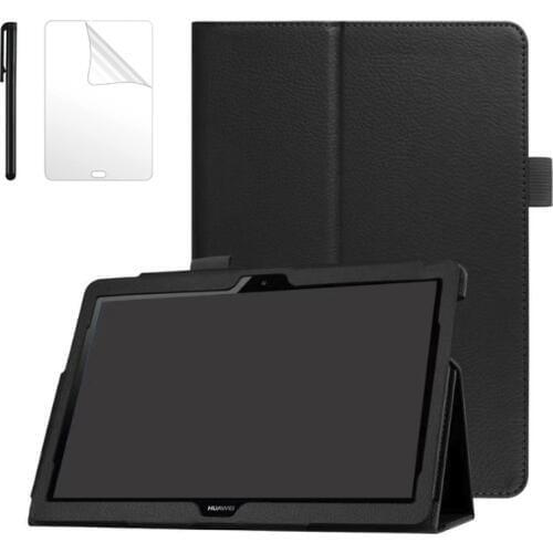 Case For Huawei MediaPad T5 AGS2-W09/L09/L03/W19 10.1"Tablet Slim Smart Leather Case For Huawei T5 10 Stand Cover +Film+Pen