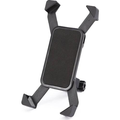Black Flexible Rotation Durable Bike Motorcycle Phone Holder Motor Handlebar Clip Stand GPS Mount Bracket For 4-6.5 Inch Devices