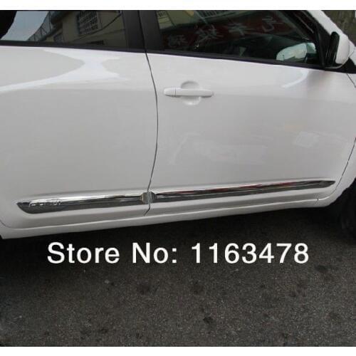 For TOYOTA RAV4 2009-2012 ABS Chrome Car Decoration Side Door Line Garnish Body Molding Moulding Trim