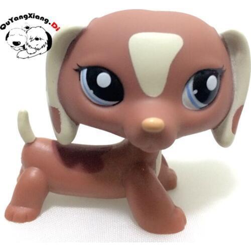 CWG39 Pet Shop Animal RARE Brown Tan Dachshund Dog action Figure cute puppy