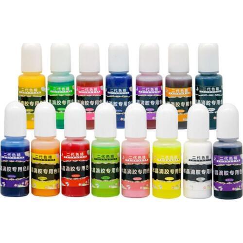 12 Pcs/set DIY Handmade Crystal Epoxy Pigment UV Oily Resin Dye Coloring