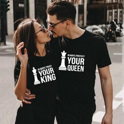 2021 Valentines Day Couple Clothes Matching Tops Tee Summer Female T Shirt Short Sleeve T Shirt for Lover Mujer Camisetas