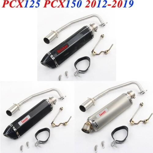 Motorcycle Exhaust 470mm Full System PCX125 PCX150 Muffler For Homda PCX 125 PCX 150 2012-2019 Scooter moto escapamento de MOTOR