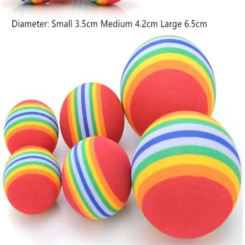 Dog Toys Run Throw Play Rainbow Ball Dog Toy Interactive Training Pet Supplies Ball Interactive Cat Training Toys Pet Cat Supply