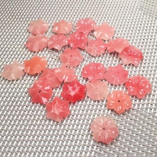 Synthetic Coral engraving Flower shape Punch loose beads isolation bead for Jewelry making DIY necklace bracelet accessories