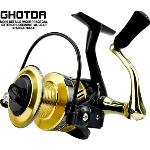 Fishing Reel DW2000-7000 Metal Spool Max Drag 8KG Pike Spinning Reel High Speed 5.2:1 Reel Fishing Gear Pesca