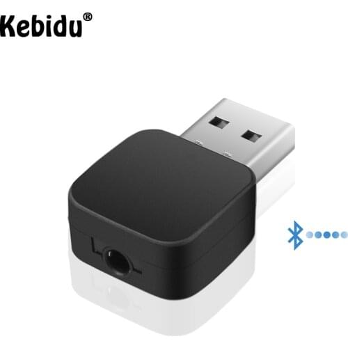 Kebidu Wireless 5.0 Bluetooth Receiver Transmitter 3.5mm AUX Stereo Mini USB Bluetooth Adapter For Car Bluetooth Audio Receiver
