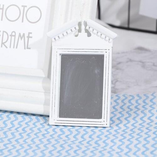 1/12 Dollhouse Miniature Mirror Model Bathroom Dressing Accessories Furniture Decoration