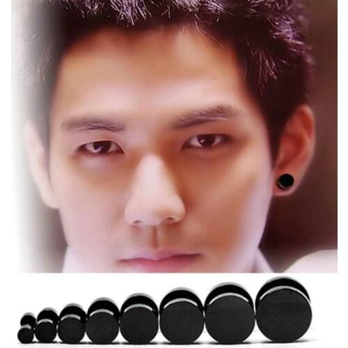 Fashion Jewelry Mens Earrings Star With The Same Round Cake Dumbbell Titanium Steel Earrings Female Statement Earrings