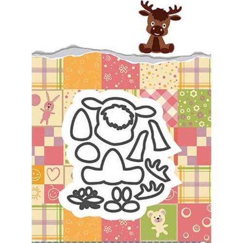 Cartoon Elk Reindeer Metal Cutting Dies for DIY Scrapbooking Album Paper Cards Making Decorative Crafts Supplies 2019 New Diecut