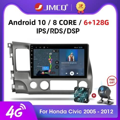 JMCQ 10" 2G+32G Android 8.1 4G NET WIFI RDS DSP Car Radio Multimedia Video Player For Honda Civic 2005-2011 Navigation GPS HiFi