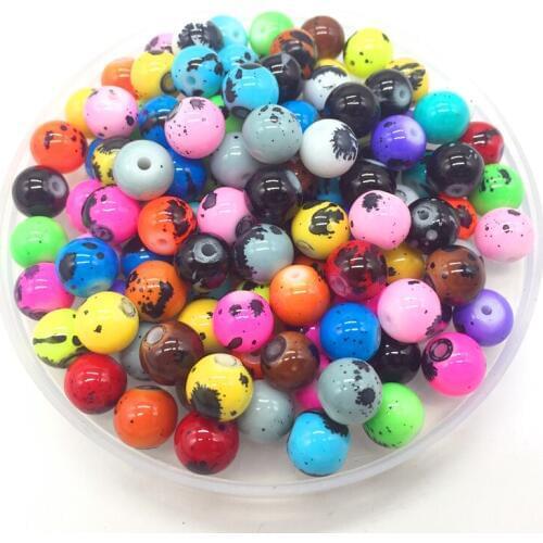 New 6 8 10 mm Glass Loose SpacerBeads Pattern Making Bracelet Necklace Jewelry Crafts#BE17