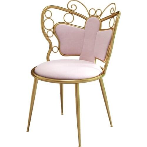 Original makeup stool Nordic bedroom modern minimalist light luxury dressing chair backrest princess butterfly chair female