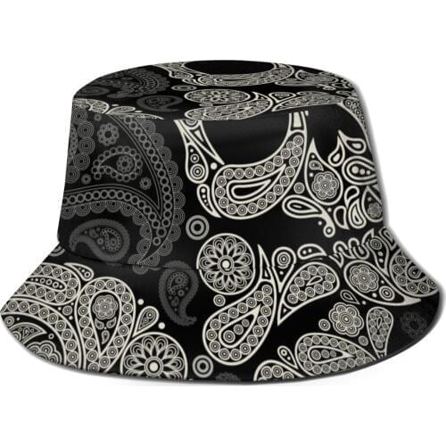 CINESSD 2020 New Fishermans Hat Unisex Fashion Bob Cap Skull And Paisley Hip Hop Gorros Panama Windproof outdoor Bucket Hat