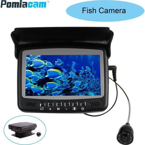 English Menu Fish Finder Underwater Ice Fishing Camera 1000TVL 4.3 "LCD Monitor 8PCS LED Night Vision Camera For Fishing