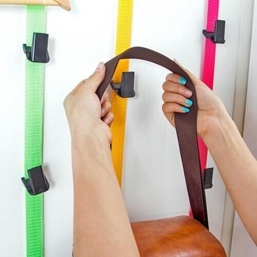 2.5M Adjustable Door Hanger With 8 Hooks Handbag Cap Holder Rack Space Saving Closet Sundries Hat Organizer Hook Hanging Clothes
