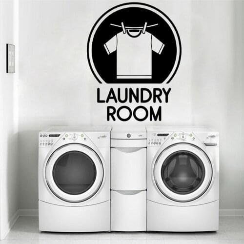 Cartoon Style laundry room shirt Home Decor Modern Acrylic Decoration For Rooms Decor Diy Pvc Home Decoration Accessories