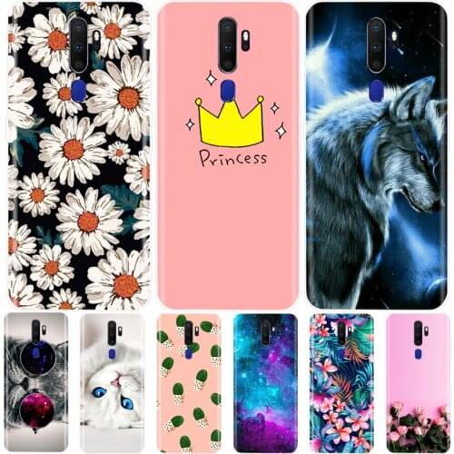 Silicone Case For OPPO A9 A5 2020 Soft TPU Flower Cartoon Phone Case For Oppo A5 A9 2020 Case For OPPO A11X A 5 A 9 Coque Funda