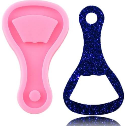 Super Glossy Bottle Opener Keychain Silicone Mold Necklace Jewelry Epoxy Crafting Molds DIY Handmade Custom Keychains Mould