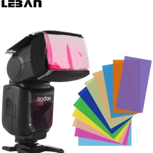 Flashlight Lamp 12 Color Shade Flash Diffuser Gels Filters Card for Canon Nikon Sony Pentax