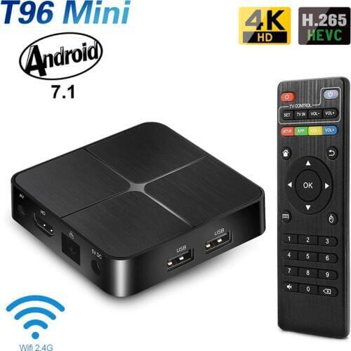 T96 Mini Android 7.1 TV BOX 2GB RAM 16GB ROM RK3229 Quad Core 2.4G WiFi Media Player H.265 4K HD Smart Set Top Box vs x96 mini