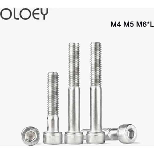 M4 M5 M6 Hexagon Hex Socket Cap Head Half Tooth Screws 304 Stainless Steel DIN912 Partially Thread Allen Bolts 4/5/10pcs