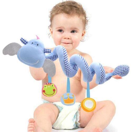 Kids Rattle Toys Hanging Spiral Rattle Stroller Cute Animals Crib Mobile Bed Baby Toys Newborn Educational Toy For Children