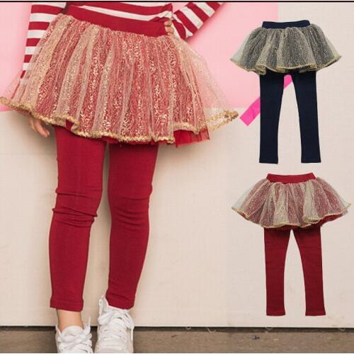 Baby Girl Tutu Skirt-pants Kids Girls Leggings Children Clothing 2019 New Girls Cotton Casual Skirt-pants Baby Thin Trousers