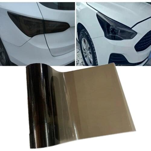 30 X150cm PVC Light Smoke Black Tint Film Headlights Tail Lights Auto Car Vinyl Wrap Air-Release Permanent Easy Removable
