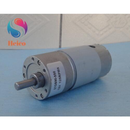550 DC Geared Motor High Power 12V 125rpm Large Torque Double Shaft Motor Electric Power Tool for Smart Car Robotic Model