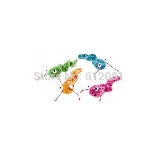 Free shipping pet toy TREMBLING vibrating shake WORM CAT TOY mixed colors 30pcs/lot