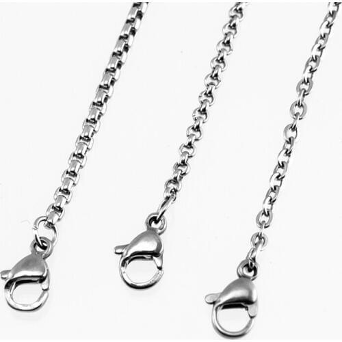 Risul silver color stainless steel Rolo chain O link thin fashion necklace lobster clasp 2mm cable style woman DIY necklace