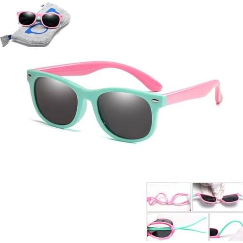 With Bag Rubber TR90 Children Polarized Sunglasses Kids sunglasses polaroid sun glasses For Girls Boys Baby Glasses eyewear
