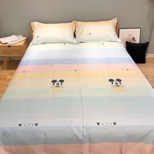 Disney Cartoon Minnie Minnie Print Boys Girls Kids Bed Cover Set Duvet Cover Child Bed Sheet Pillowcase Comforter Bedding Set